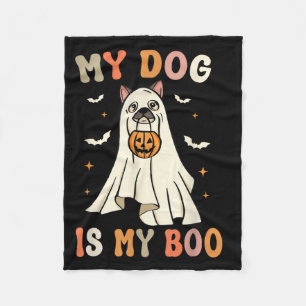 Mein Hund ist mein Boo Halloween-Geisterhund Gruse Fleecedecke