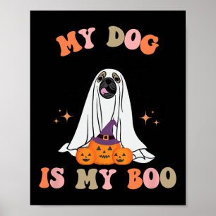 Mein Hund ist mein Boo Niedlich Boho Halloween Poster