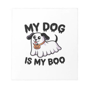 Mein Hund ist mein Boo-Shirt Lustiges Hundegeschen Notizblock