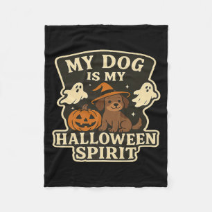 Mein Hund ist mein Halloween-Geist _ Lustiger Hund Fleecedecke