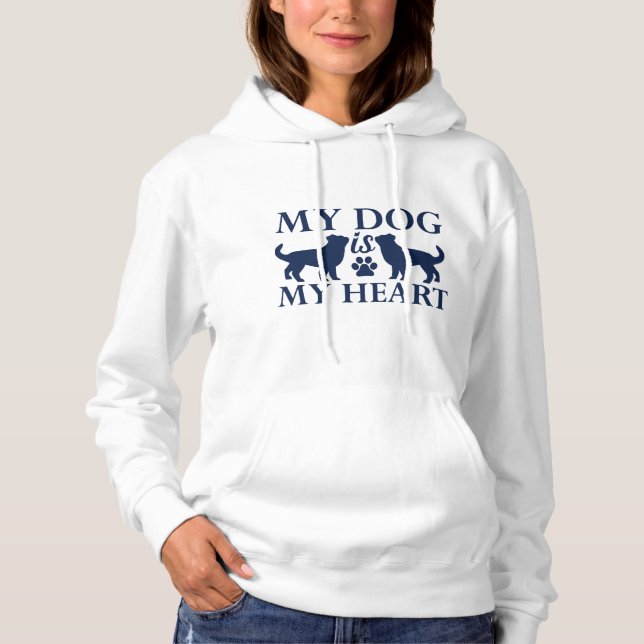 Mein Hund ist mein Herz Hoodie (Vorderseite)