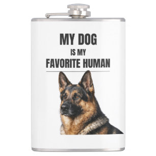 Mein Hund ist mein Lieblingsmensch Flachmann