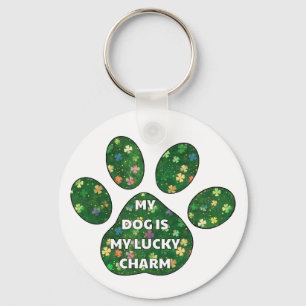 Mein Hund ist mein Lucy-Charme Schlüsselanhänger