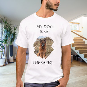 Mein Hund ist mein therapeutisches Foto T-Shirt