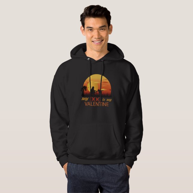 Mein Hund ist mein Valentin, mein Hund ist mein Va Hoodie (Vorne ganz)