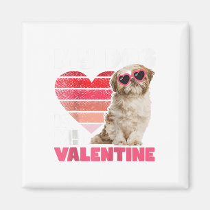 Mein Hund ist mein Valentin - Tattoo Shih Tzu Anim Magnet