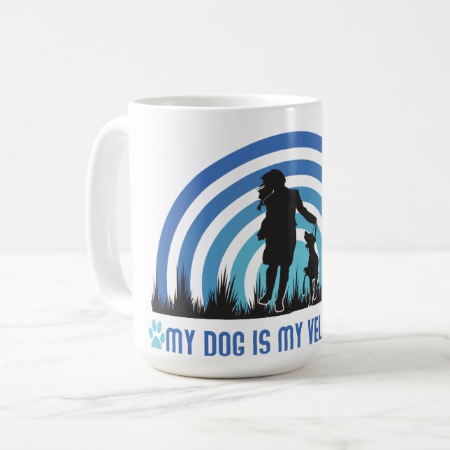 Mein Hund ist mein Valentine Kaffeetasse (Vorderseite Links)