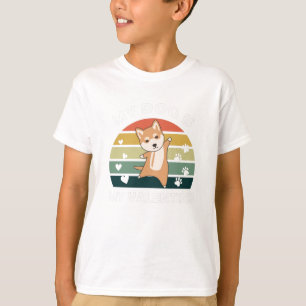 Mein Hund ist mein Valentine Shiba Hund Herz T-Shirt