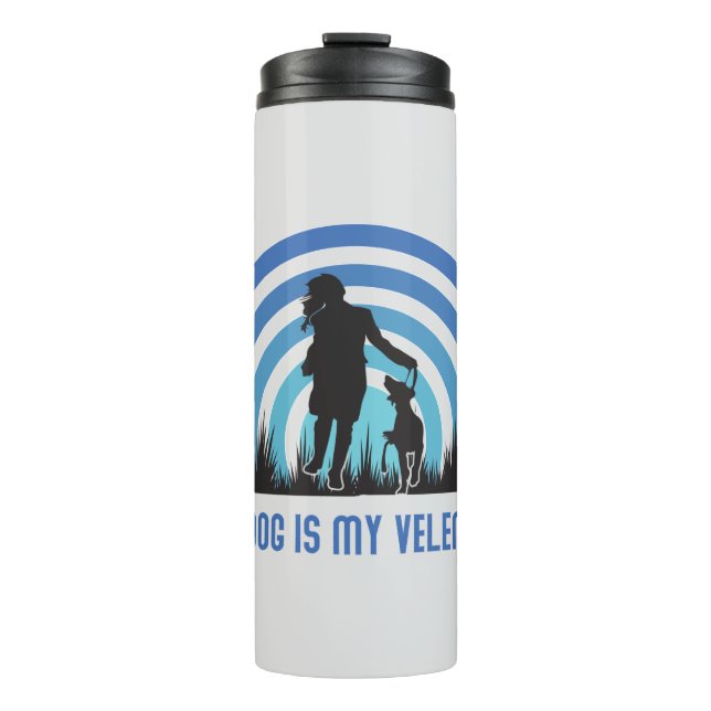 Mein Hund ist mein Valentine Thermosbecher (Vorderseite)