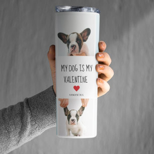 Mein Hund ist mein Valentine   Zwei Hunde - Fotos Thermosbecher