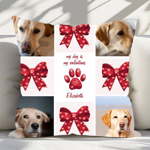Mein Hund ist mein Valentiner, der 4 Fotos verbrau Kissen