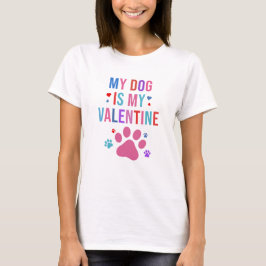 Mein Hund ist mein Valentinhund liebt Geschenke fü T-Shirt