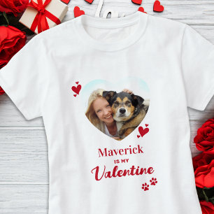 Mein Hund ist mein Valentinisches Foto für Herzklo T-Shirt