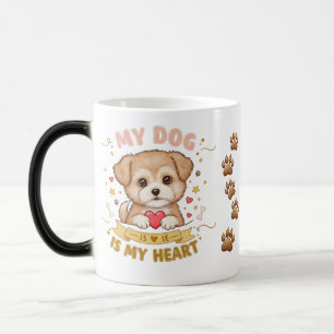 Mein Hund ist meine Herz Morphing Tasse (11oz)