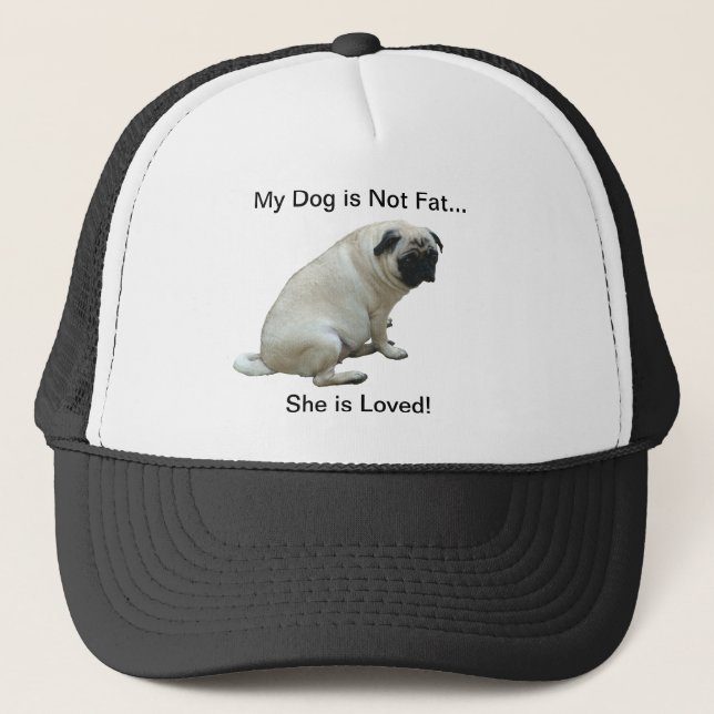 Mein Hund ist nicht fett Mops Truckerkappe (Vorderseite)