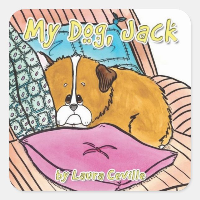 Mein Hund Jack Sticker von Laura Ceville (Vorderseite)
