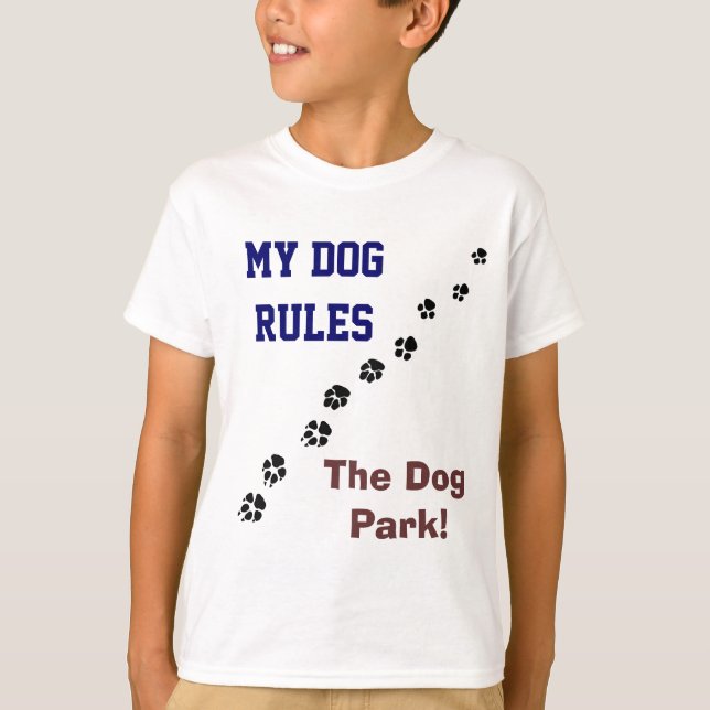 Mein Hund regiert den T - Shirt des Hundes Park (Vorderseite)