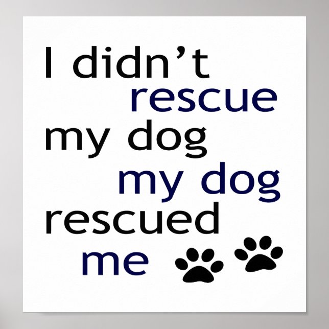 Mein Hund rettete mich Poster (Vorne)