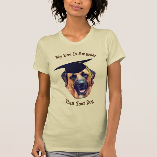 Mein Hund schlauer als dein Mastiff Funny T-Shirt (Vorderseite)