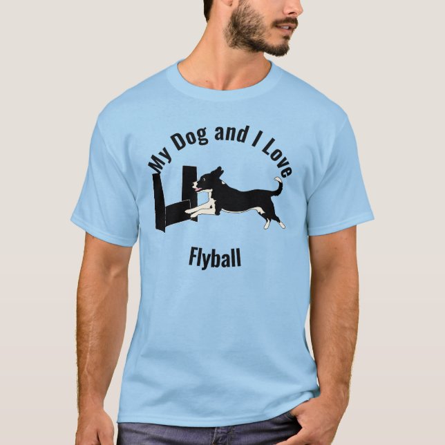 Mein Hund und ich Liebe Flyball Mutt T-Shirt (Vorderseite)