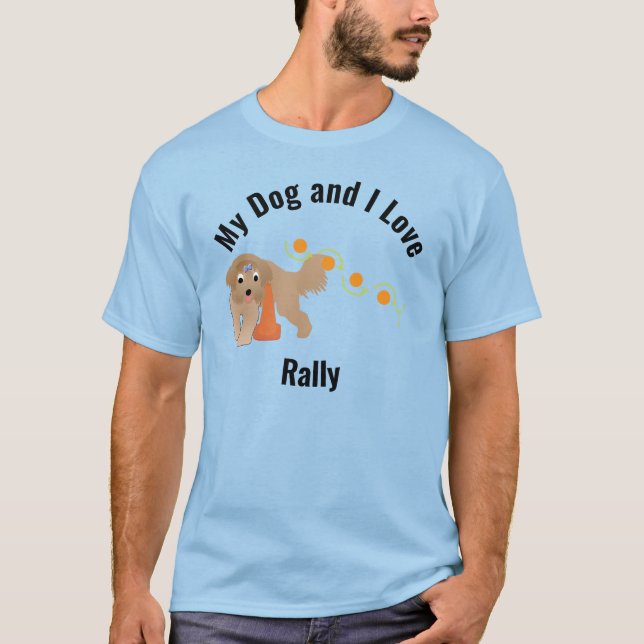 Mein Hund und ich Liebe Kundgebung Beardie Weaving T-Shirt (Vorderseite)
