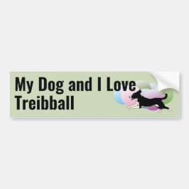 Mein Hund und ich Liebe Treibball Mutt Autoaufkleber