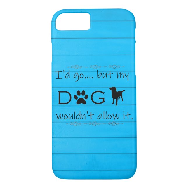 Mein Hund würde das iPhone nicht zulassen - Blau Case-Mate iPhone Hülle (Rückseite)