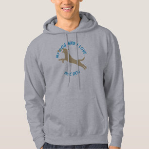 Mein Hunde-und i-Liebe-Disc-Hund Hoodie