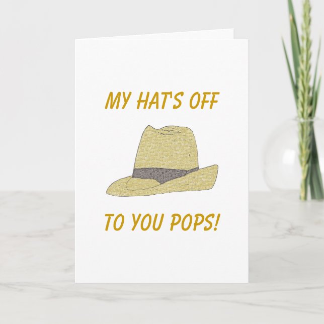 Mein Hut ist außer Fedora Karte (Vorderseite)