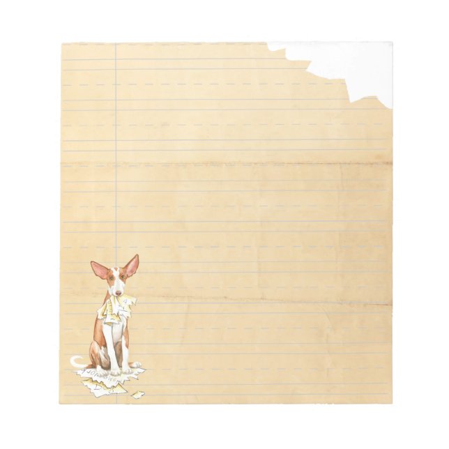 Mein Ibizan Hound aß meine Hausaufgaben Notizblock (Vorderseite)