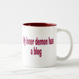 Mein innerer Dämon hat einen Blog Zweifarbige Tasse