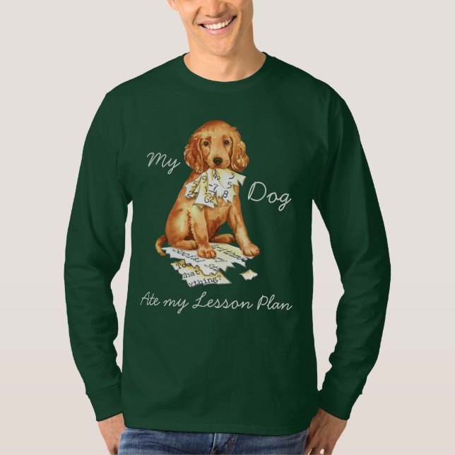Mein irischer Setter Ate My Lessingplan T-Shirt (Vorderseite)