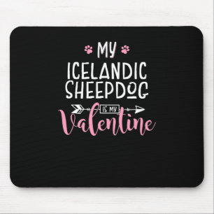 Mein isländischer Schafhund ist mein Valentiner Pa Mousepad