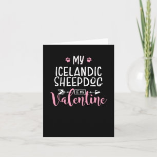 Mein Isländischer Schafhund ist mein Valentins-Par Karte