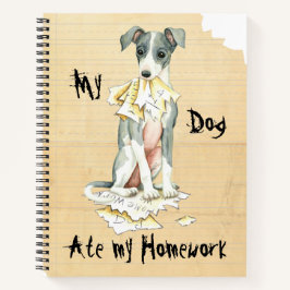 Mein italienischer Greyhound Ate Meine Hausaufgabe Notizbuch