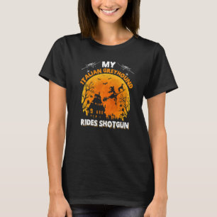 Mein Italienischer Windhund fährt auf dem Beifahre T-Shirt