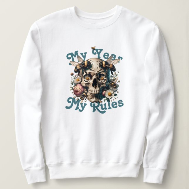 Mein Jahr Meine Regeln Power Xmas Jahr der Maßgesc Sweatshirt (Design vorne)