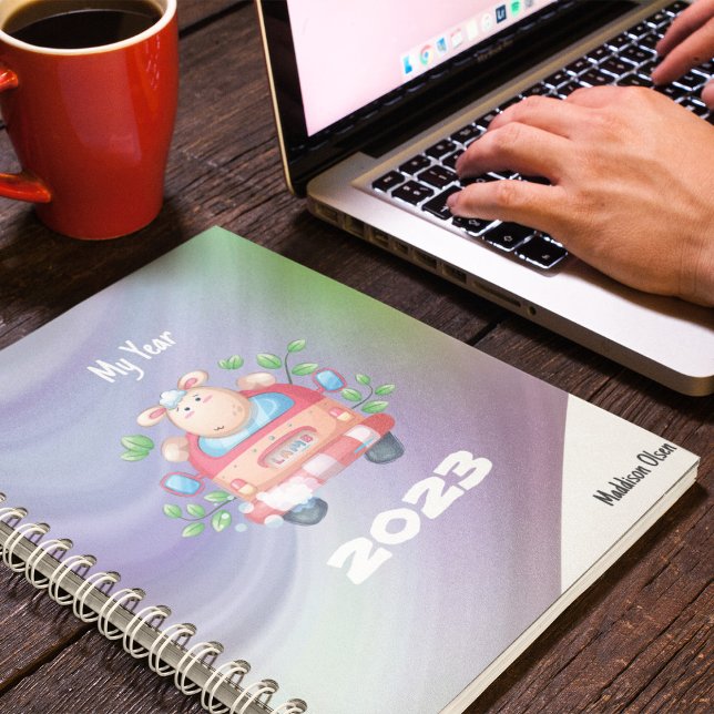 Mein Jahr Niedliche Schafe auf Marmor mit Namen Planer (Von Creator hochgeladen)