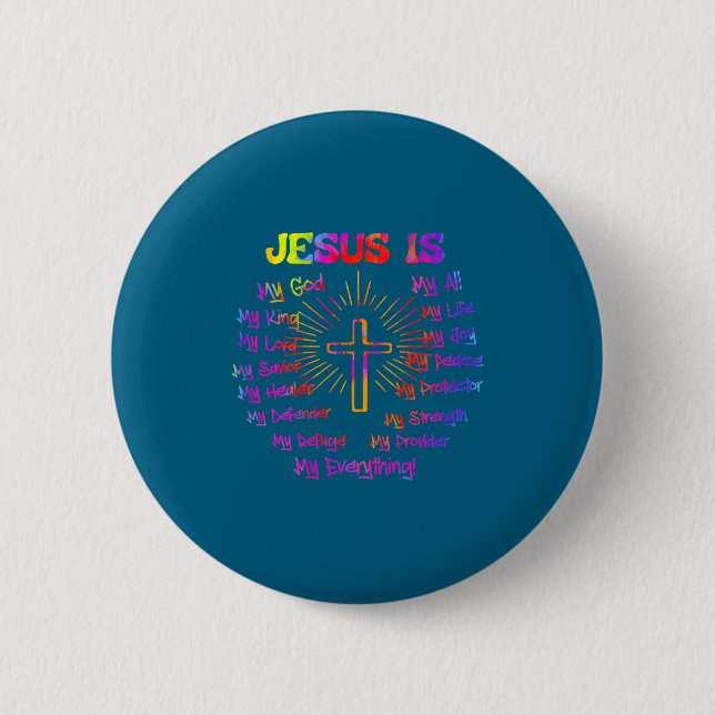 Mein Jesus Gott König Herr Erlöser Button (Vorderseite)