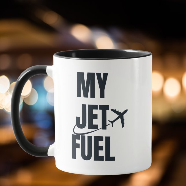 Mein Jet Fuel & Flugzeug, Boyfriend Husband, Funny Tasse (Von Creator hochgeladen)