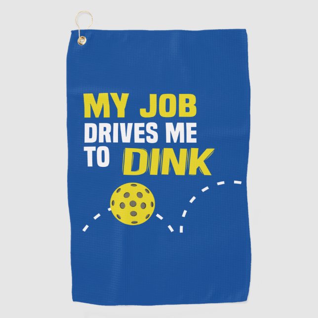 "Mein Job fährt mich zu Dink" Pickleball Tuch (Vorderseite)
