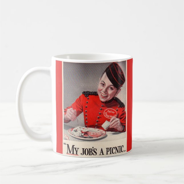 Mein Job ist ein Picknick Kaffeetasse (Links)
