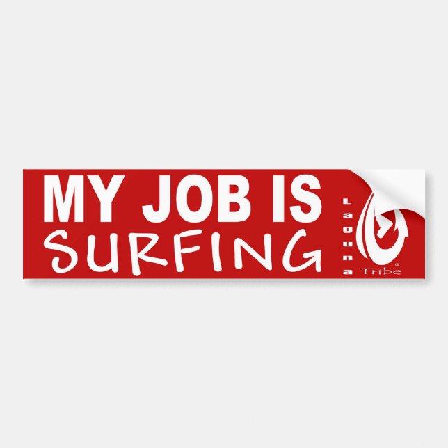 Mein Job ist SURFINF Autoaufkleber (Vorne)