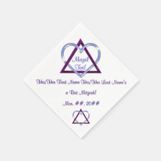 Mein jüdisches Herz - Bat Mitzvah - Personalisiert Serviette