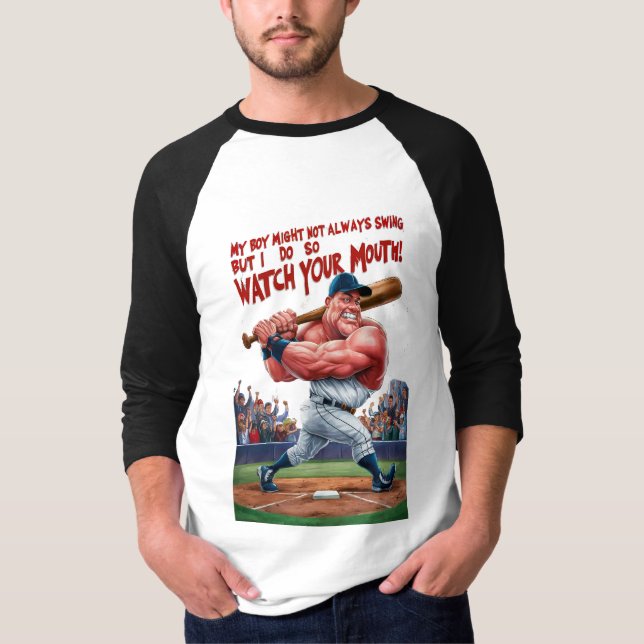 Mein Junge mag nicht immer schwingen, aber ich tue T-Shirt (Vorderseite)