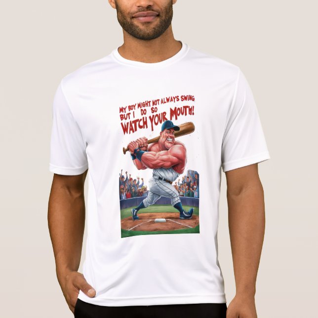 Mein Junge mag nicht immer schwingen, aber ich tue T-Shirt (Vorderseite)