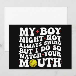 Mein Junge schwingt vielleicht nicht immer, aber i Einladung