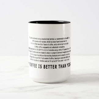 Mein Kaffee ist besser als Ihr! Zweifarbige Tasse
