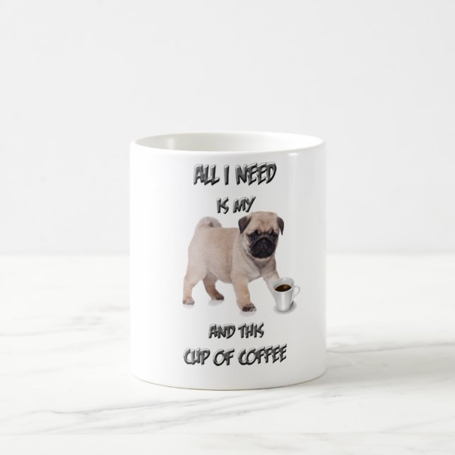 Mein Kaffee Mops Kaffeetasse (Mittel)