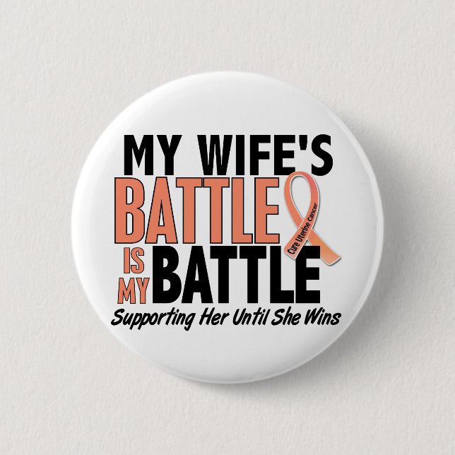 Mein Kampf-auch Ehefrau-uteriner Krebs Button (Vorderseite)